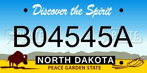 B04545A North Dakota License Plate