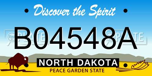 B04548A North Dakota License Plate