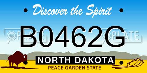 B0462G North Dakota License Plate