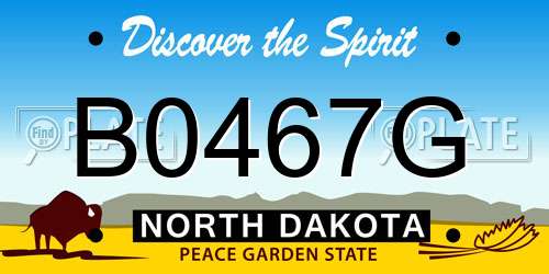 B0467G North Dakota License Plate