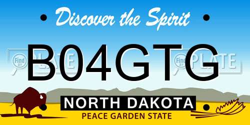 B04GTG North Dakota License Plate