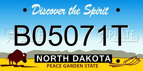 B05071T North Dakota License Plate