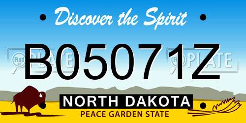 B05071Z North Dakota License Plate