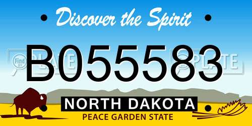 B055583 North Dakota License Plate