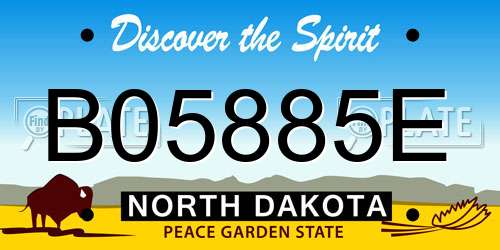 B05885E North Dakota License Plate