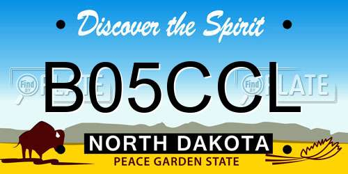 B05CCL North Dakota License Plate