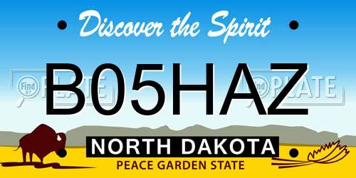 B05HAZ North Dakota License Plate