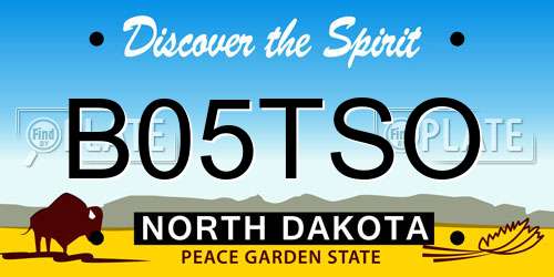 B05TSO North Dakota License Plate