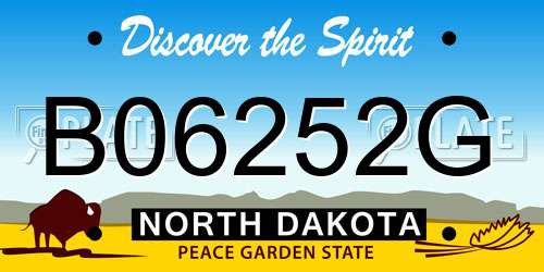 B06252G North Dakota License Plate