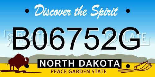 B06752G North Dakota License Plate