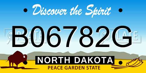 B06782G North Dakota License Plate