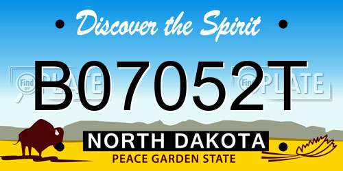 B07052T North Dakota License Plate