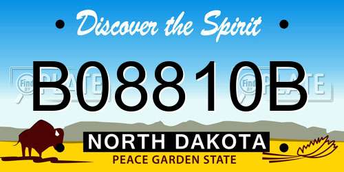 B08810B North Dakota License Plate