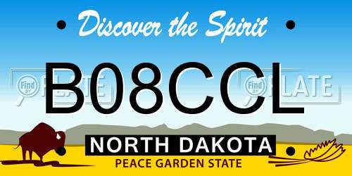 B08CCL North Dakota License Plate