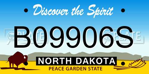 B09906S North Dakota License Plate