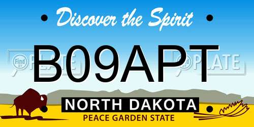 B09APT North Dakota License Plate