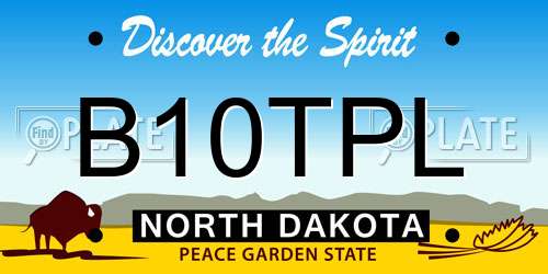 B10TPL North Dakota License Plate