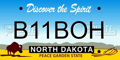 B11BOH North Dakota License Plate