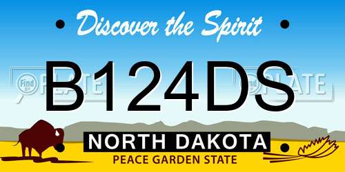 B124DS North Dakota License Plate