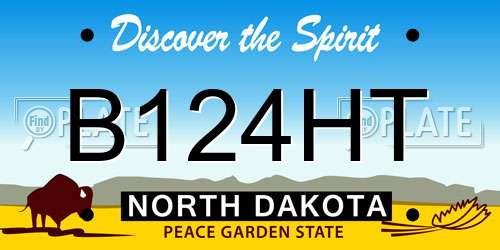B124HT North Dakota License Plate