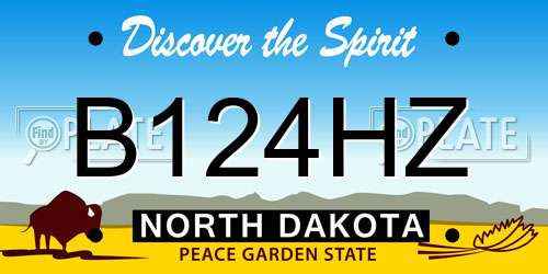B124HZ North Dakota License Plate