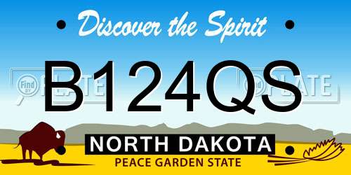 B124QS North Dakota License Plate