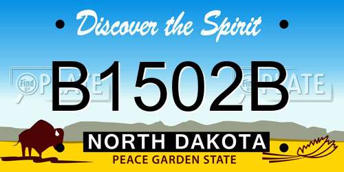 B1502B North Dakota License Plate