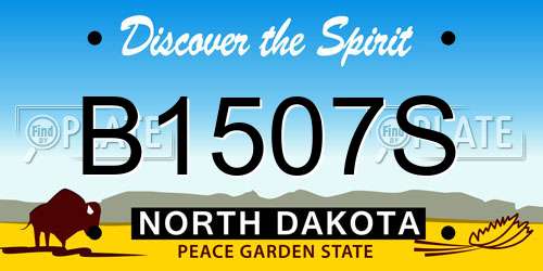 B1507S North Dakota License Plate