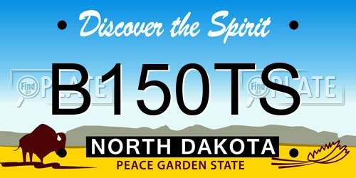 B150TS North Dakota License Plate