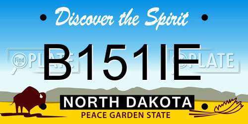 B151IE North Dakota License Plate