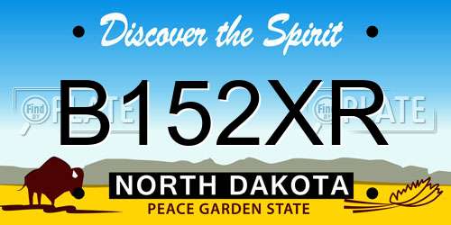 B152XR North Dakota License Plate