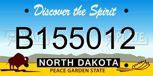 B155012 North Dakota License Plate