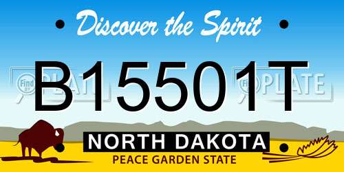 B15501T North Dakota License Plate
