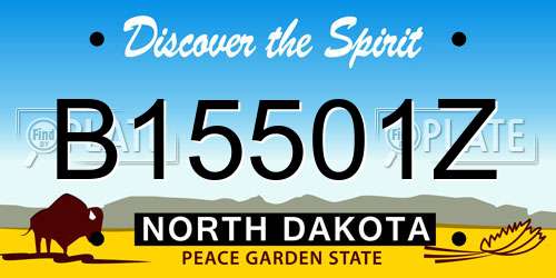 B15501Z North Dakota License Plate