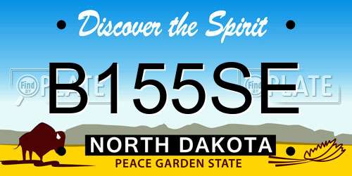 B155SE North Dakota License Plate