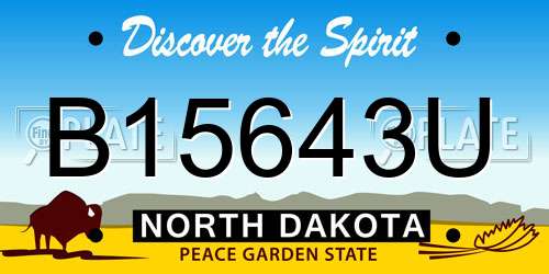 B15643U North Dakota License Plate