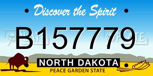 B157779 North Dakota License Plate