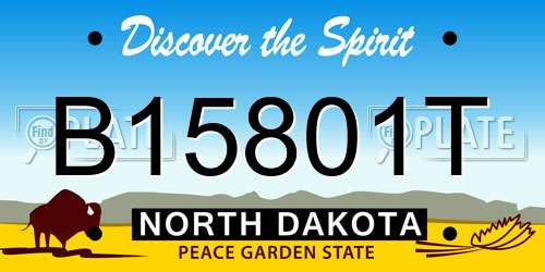 B15801T North Dakota License Plate