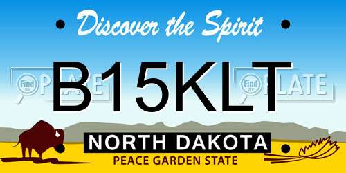 B15KLT North Dakota License Plate