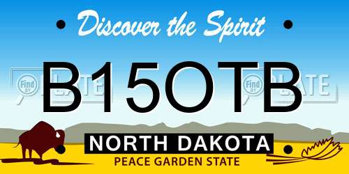 B15OTB North Dakota License Plate