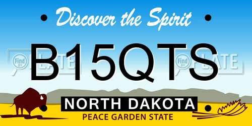 B15QTS North Dakota License Plate
