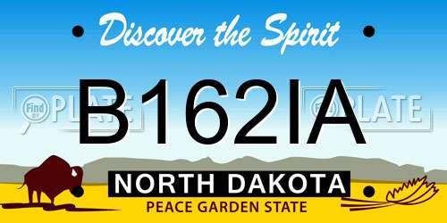 B162IA North Dakota License Plate