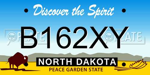 B162XY North Dakota License Plate