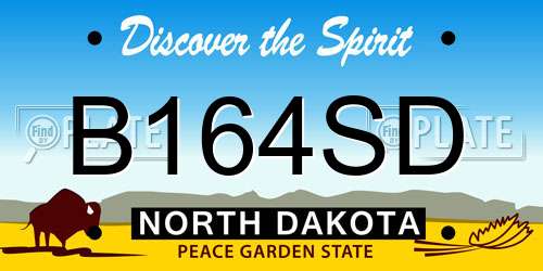 B164SD North Dakota License Plate