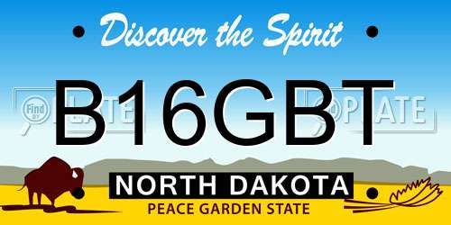B16GBT North Dakota License Plate
