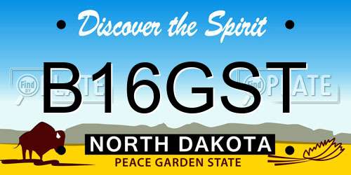 B16GST North Dakota License Plate