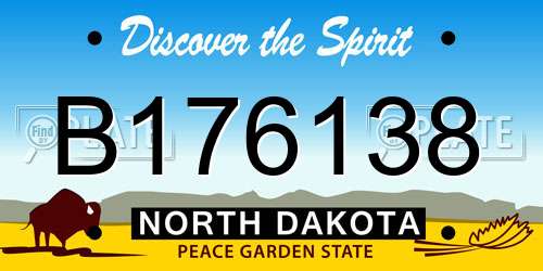 B176138 North Dakota License Plate