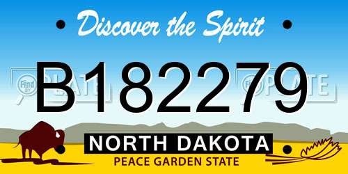 B182279 North Dakota License Plate