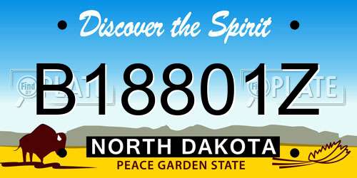 B18801Z North Dakota License Plate