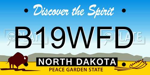 B19WFD North Dakota License Plate